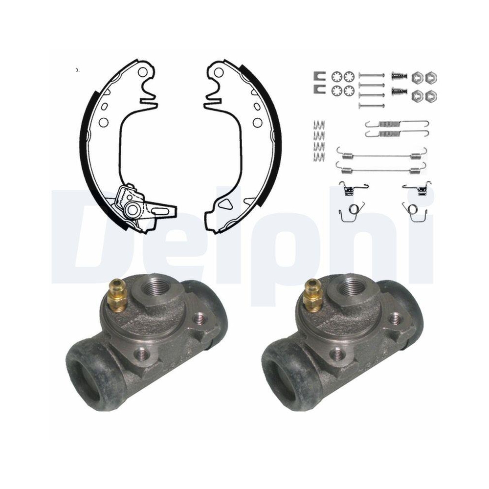 DELPHI KP786 Bremsbackensatz für PEUGEOT, Hinterachse
