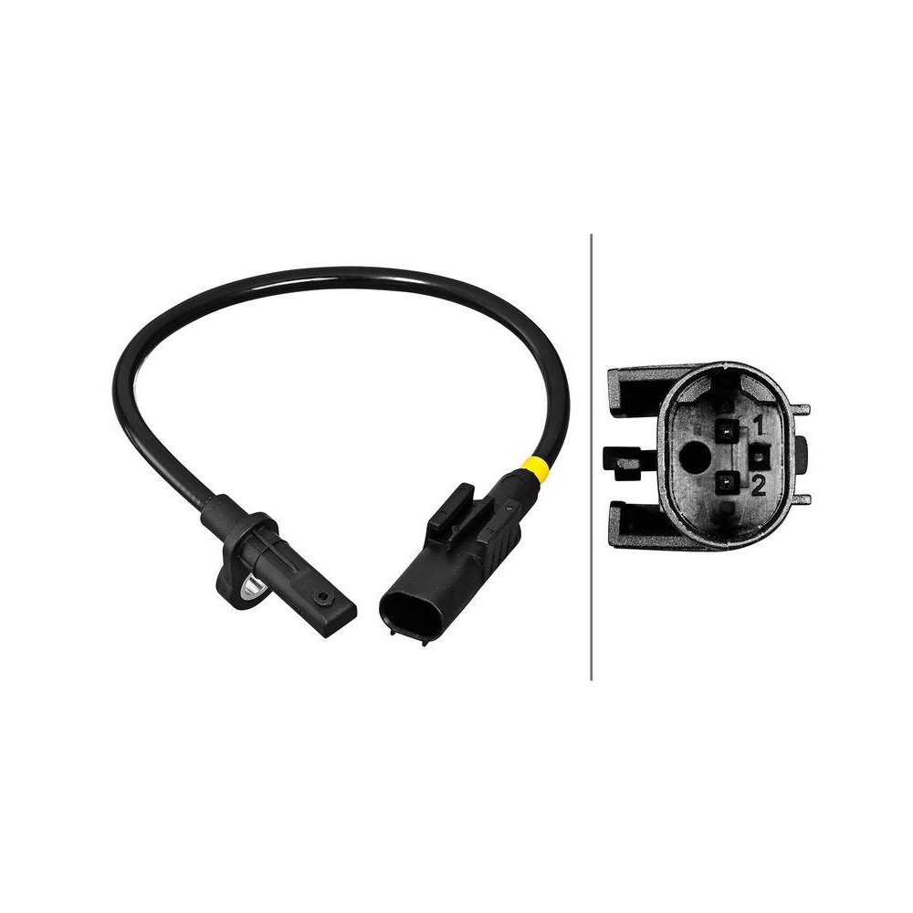 HELLA Sensor, Raddrehzahl 6PU 358 217-161 f&uuml;r MERCEDES-BENZ, Hinterachse