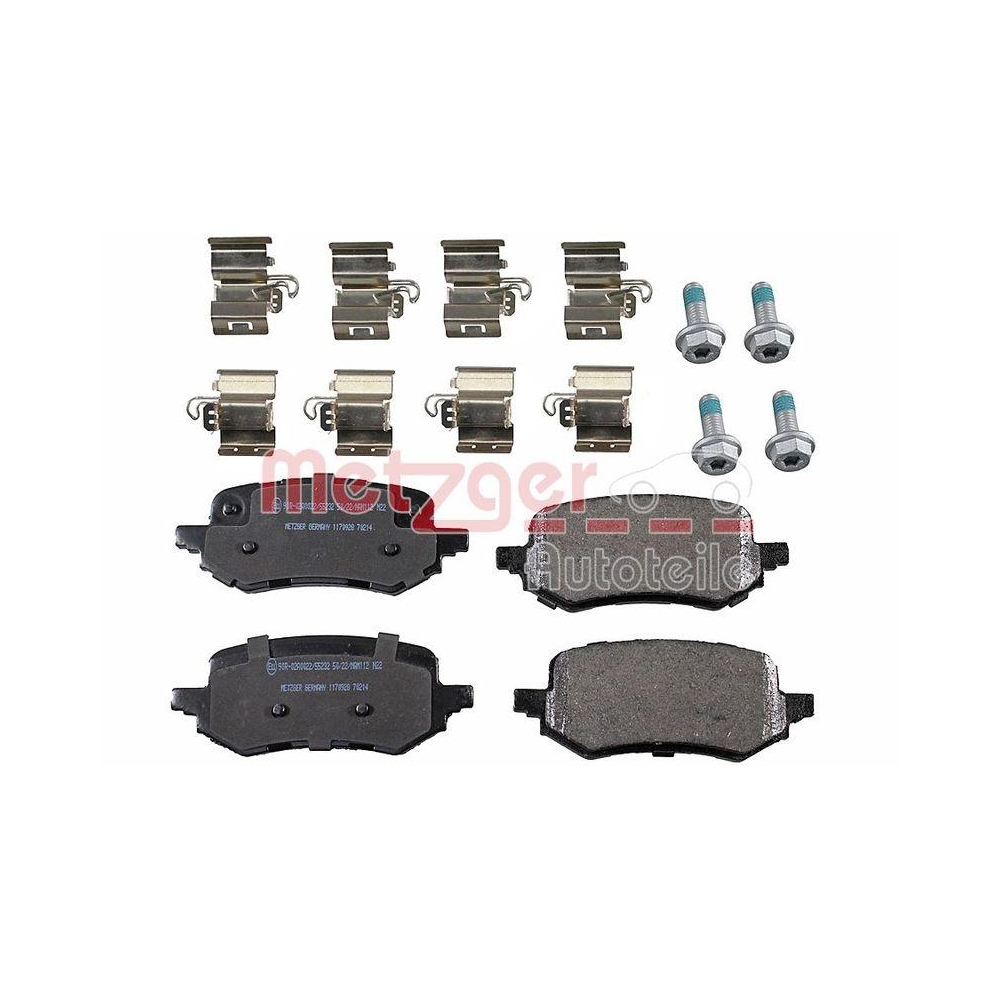 Bremsbelagsatz, Scheibenbremse METZGER 1170928 GREENPARTS f&uuml;r FORD, Hinterachse