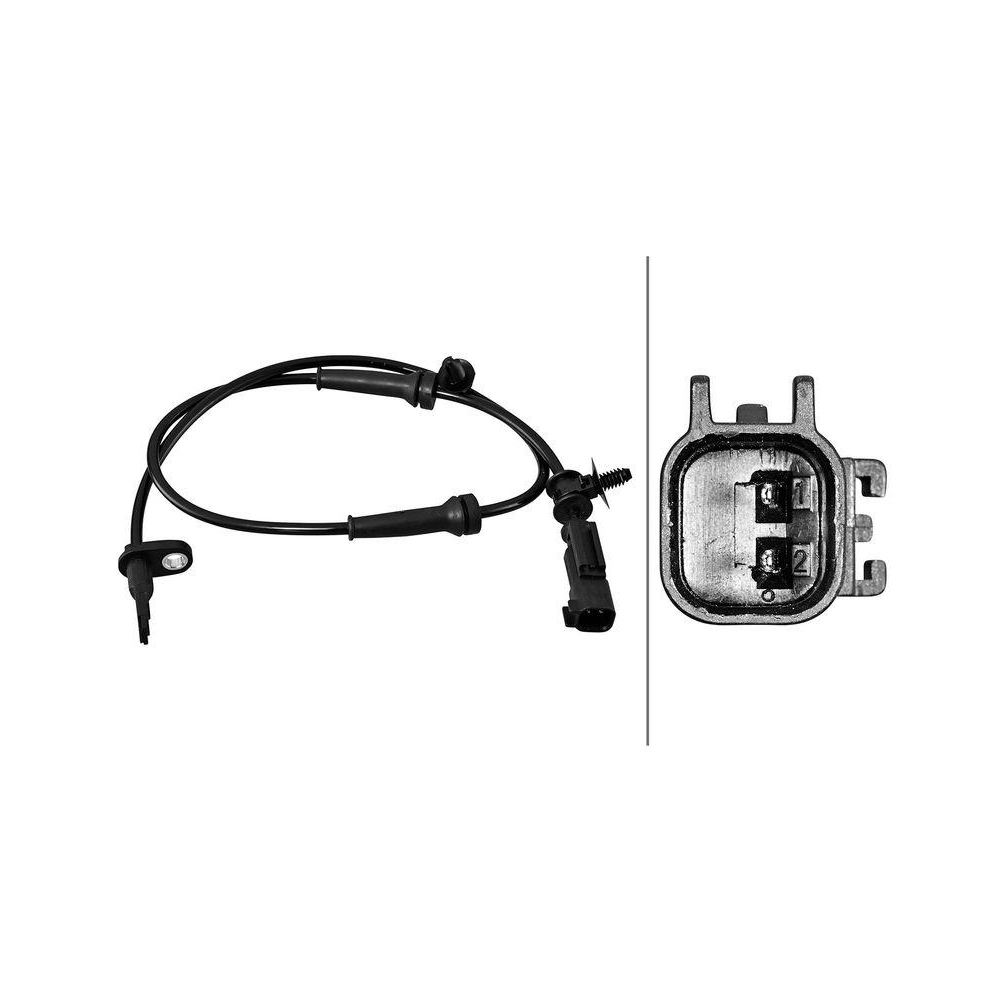 HELLA Sensor, Raddrehzahl 6PU 358 217-191 f&uuml;r TESLA, Vorderachse