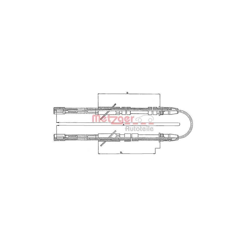 Seilzug, Feststellbremse METZGER 10.562 für LADA, hinten