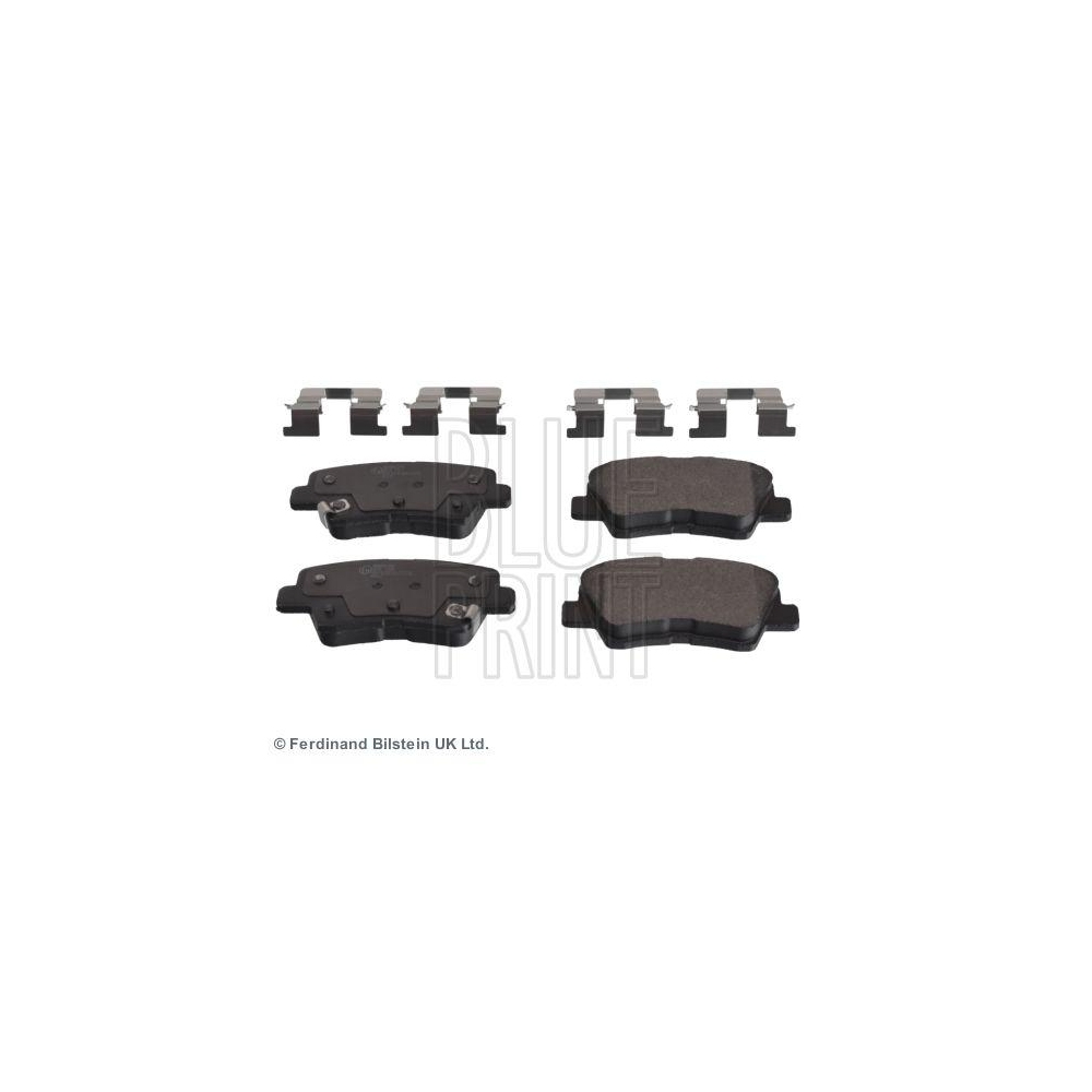 Bremsbelagsatz, Scheibenbremse BLUE PRINT ADG042160 f&uuml;r HYUNDAI KIA, Hinterachse