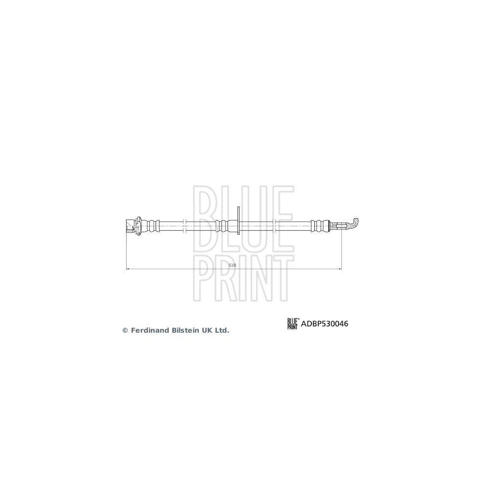 Bremsschlauch BLUE PRINT ADBP530046 f&uuml;r TOYOTA LEXUS, Hinterachse rechts