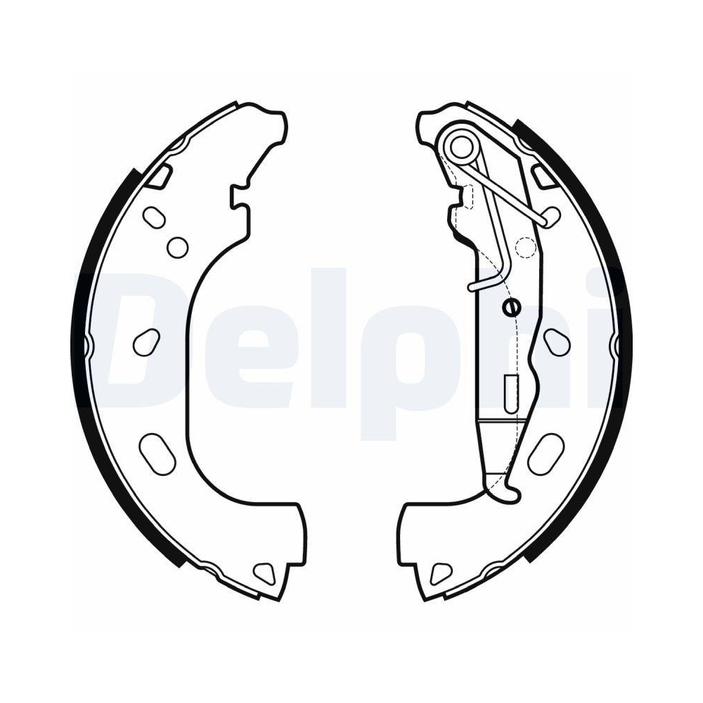 DELPHI LS2167 Bremsbackensatz für OPEL VAUXHALL, Hinterachse, Vorderachse