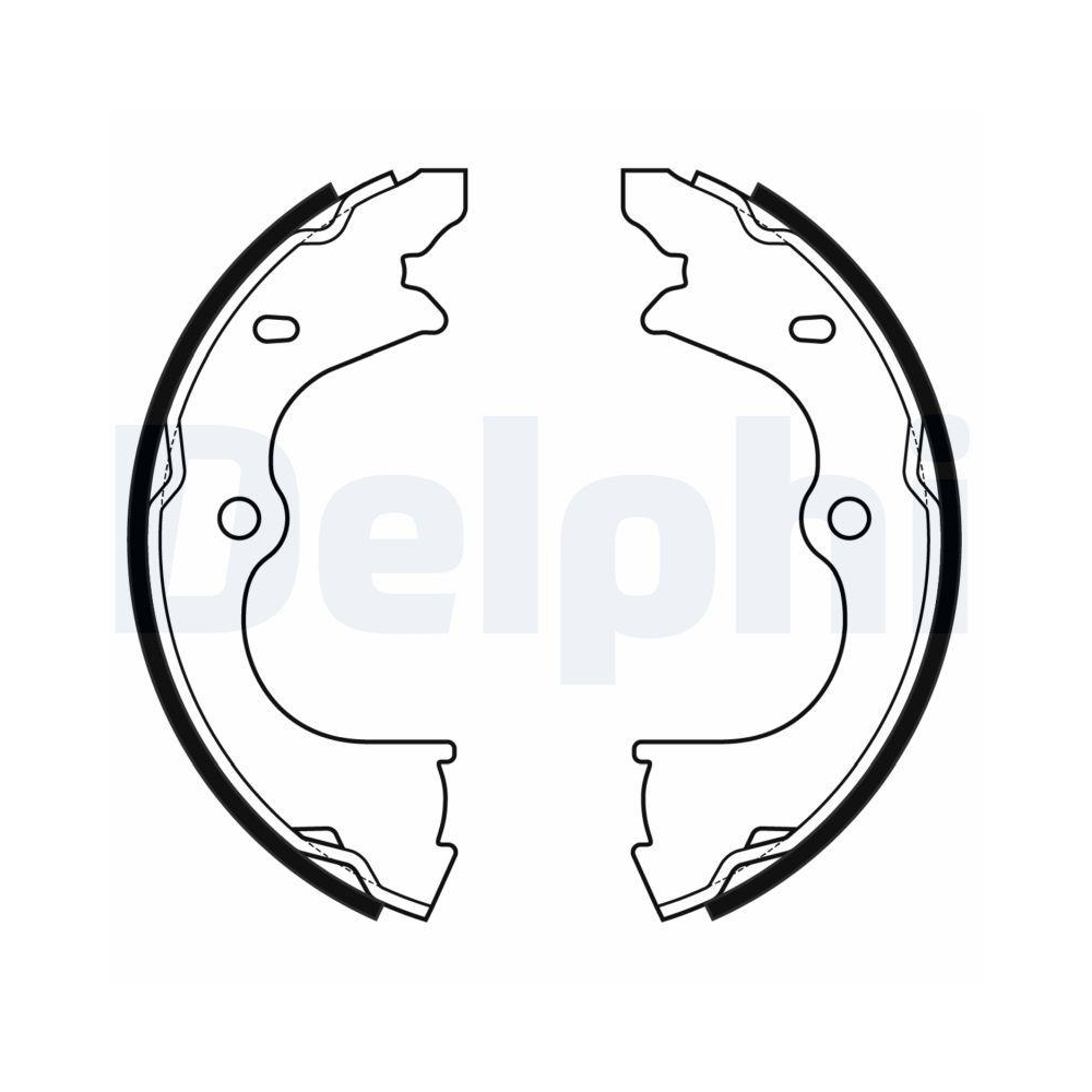 DELPHI LS2173 Bremsbackensatz, Feststellbremse für MAN VW, Hinterachse