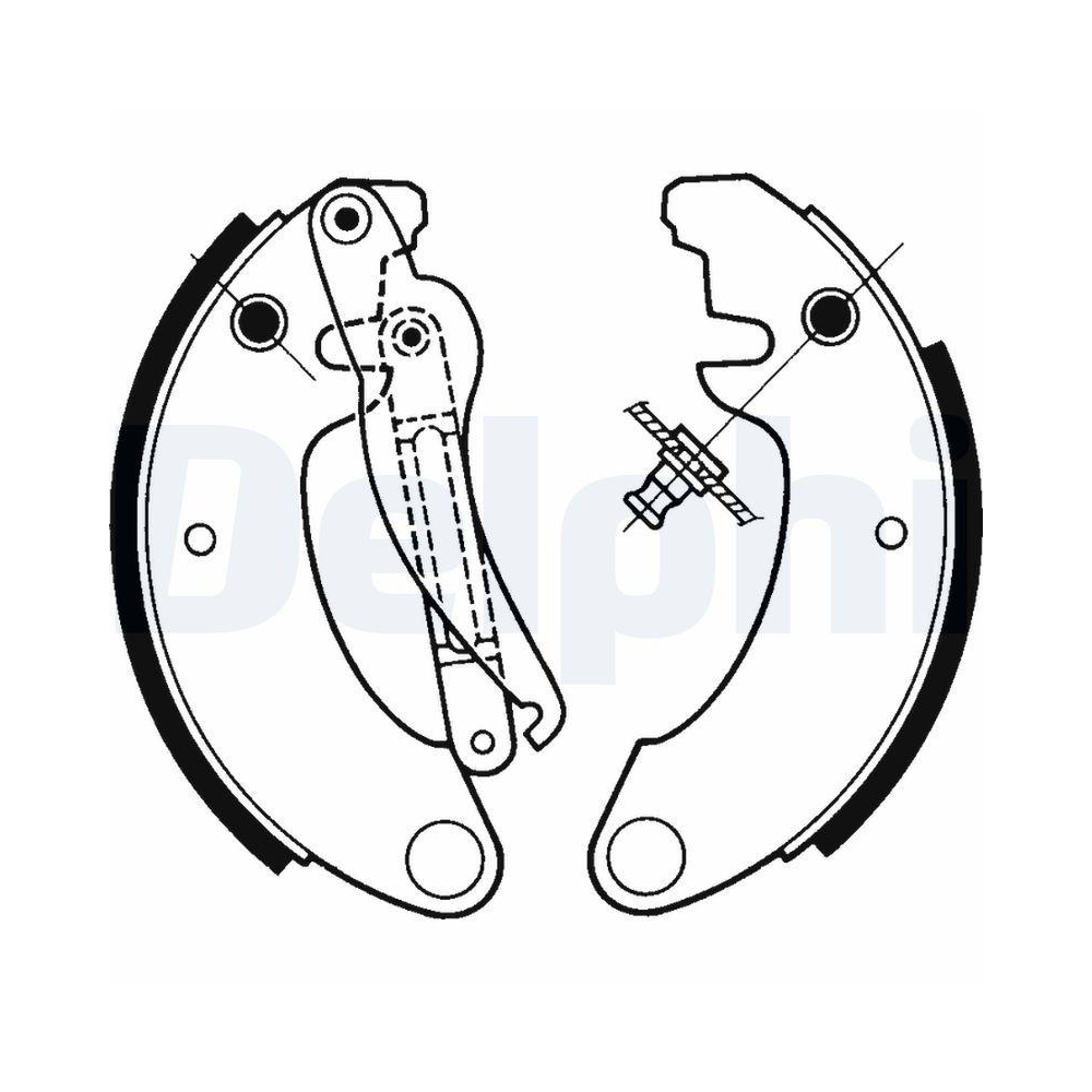 DELPHI LS1157 Bremsbackensatz für CITROËN ROVER LEYLAND DAF, Vorderachse