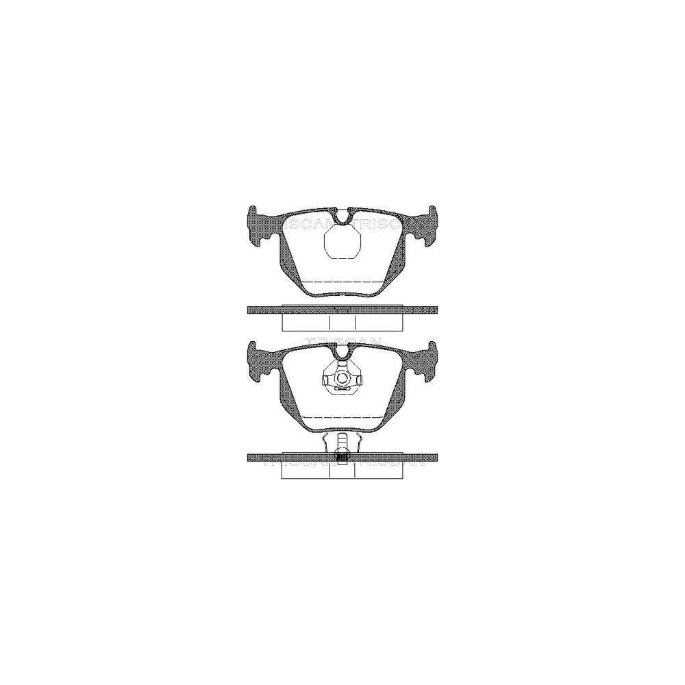 Bremsbelagsatz, Scheibenbremse TRISCAN 8110 11013 f&uuml;r BMW, Hinterachse