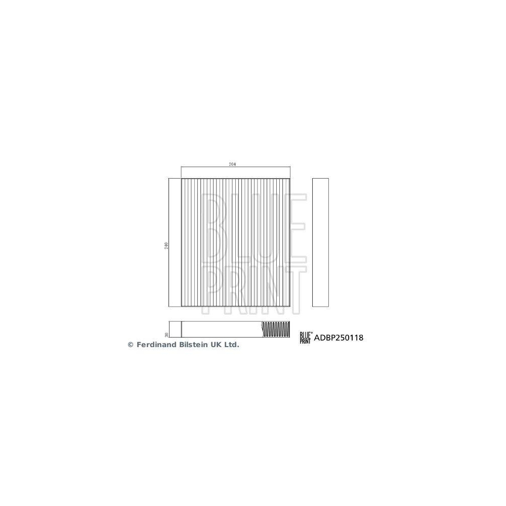 Filter, Innenraumluft BLUE PRINT ADBP250118 für BYD