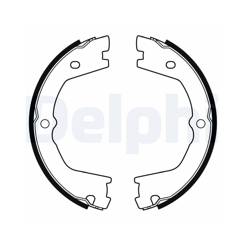 DELPHI LS2178 Bremsbackensatz, Feststellbremse für IVECO, Hinterachse