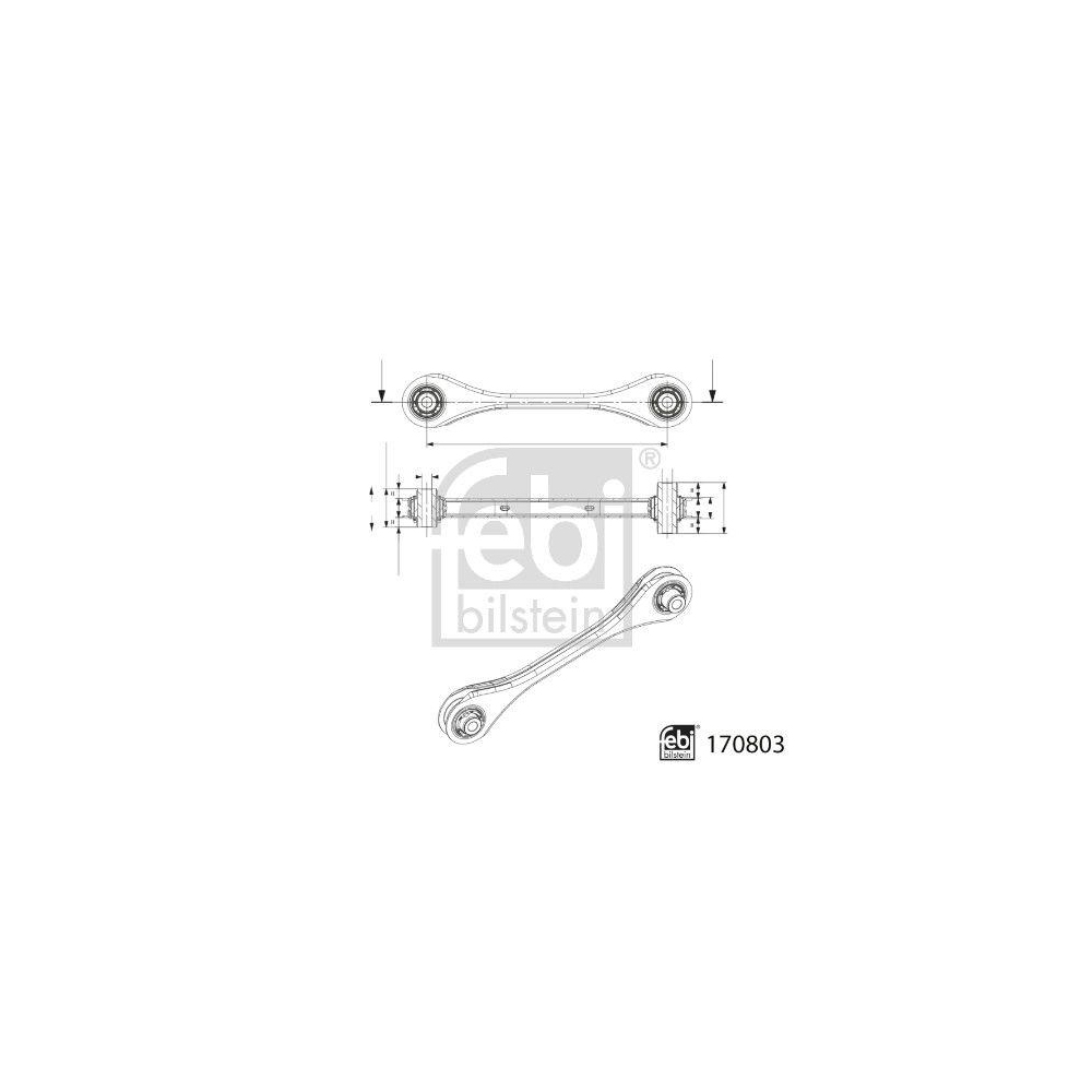 Lenker, Radaufhängung FEBI BILSTEIN 170803 für AUDI SEAT SKODA VW CUPRA, unten