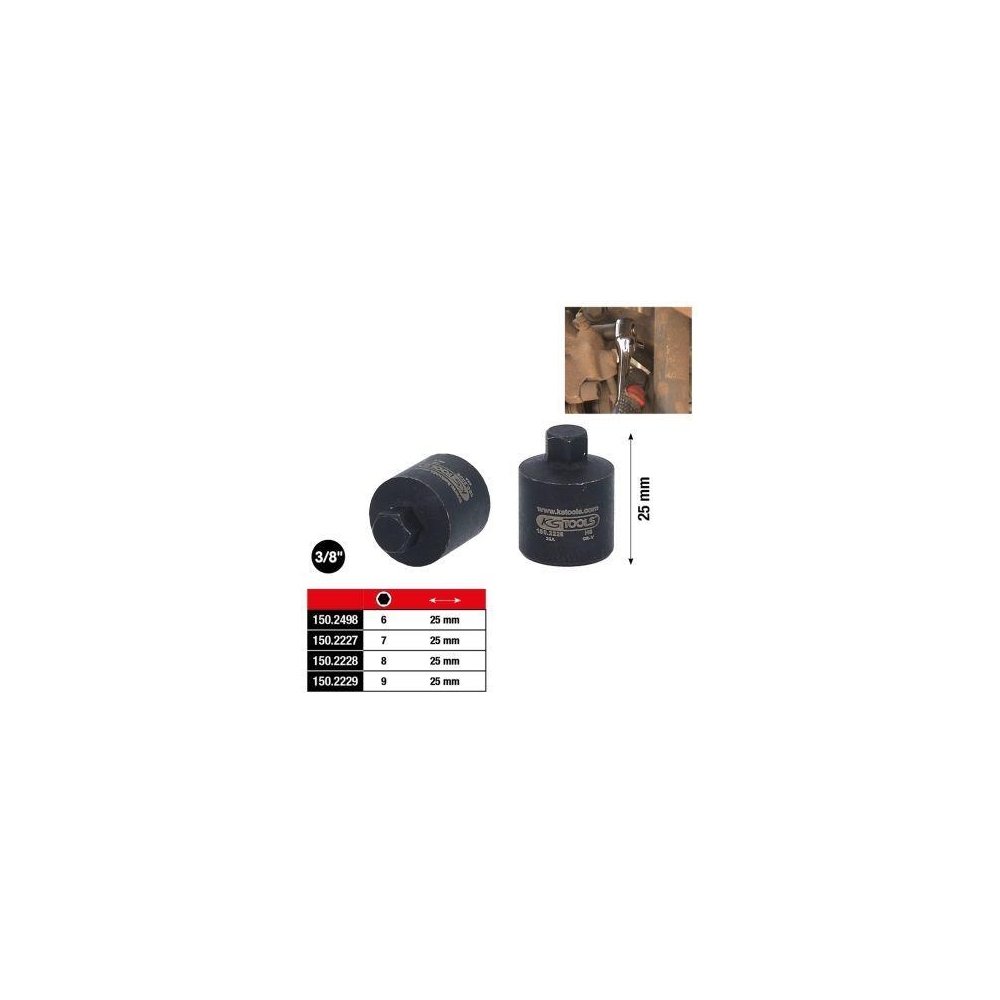 Steckschl&uuml;sseleinsatz, Bremssattel KS TOOLS 150.2228 f&uuml;r