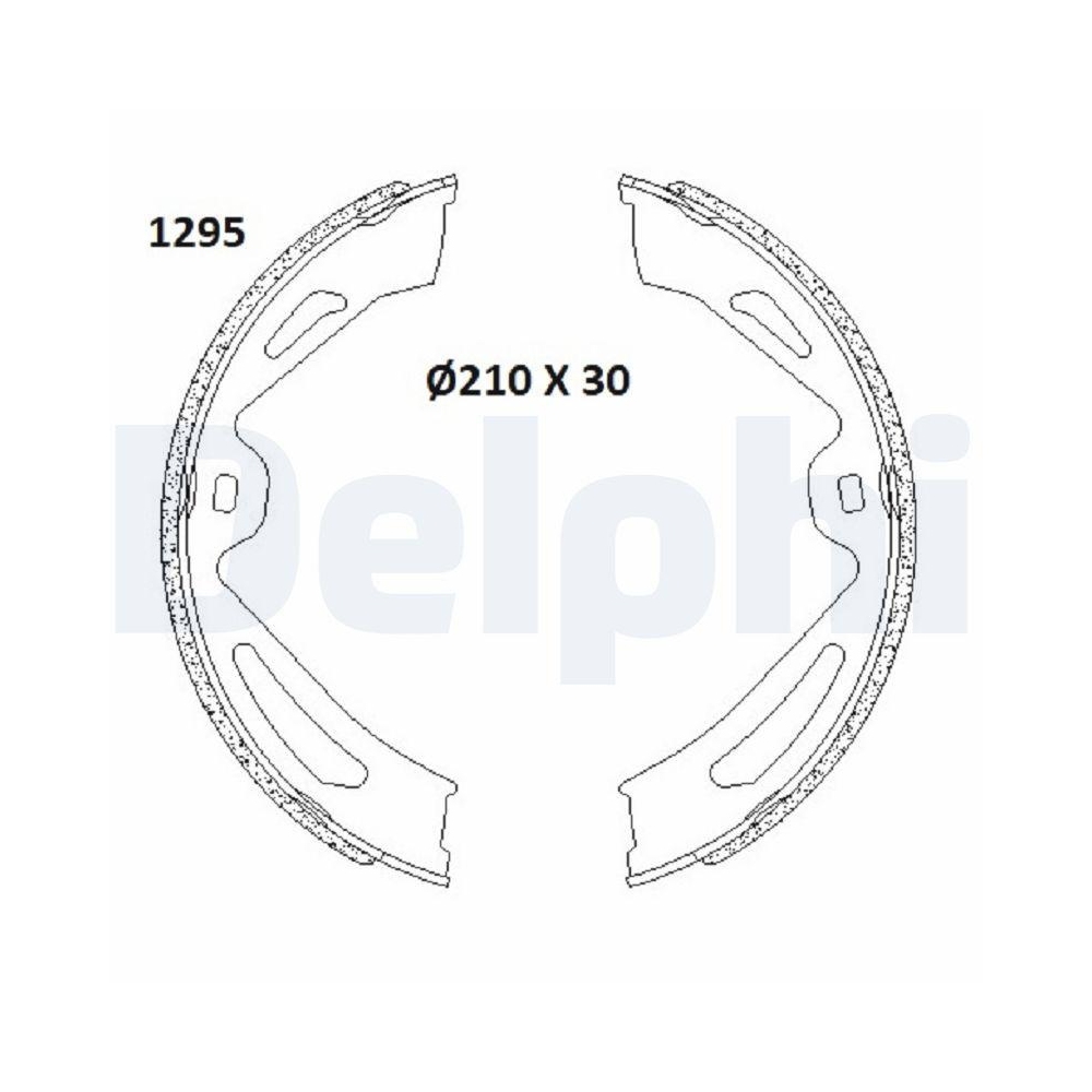DELPHI LS2179 Bremsbackensatz, Feststellbremse für AUDI PORSCHE VW BENTLEY