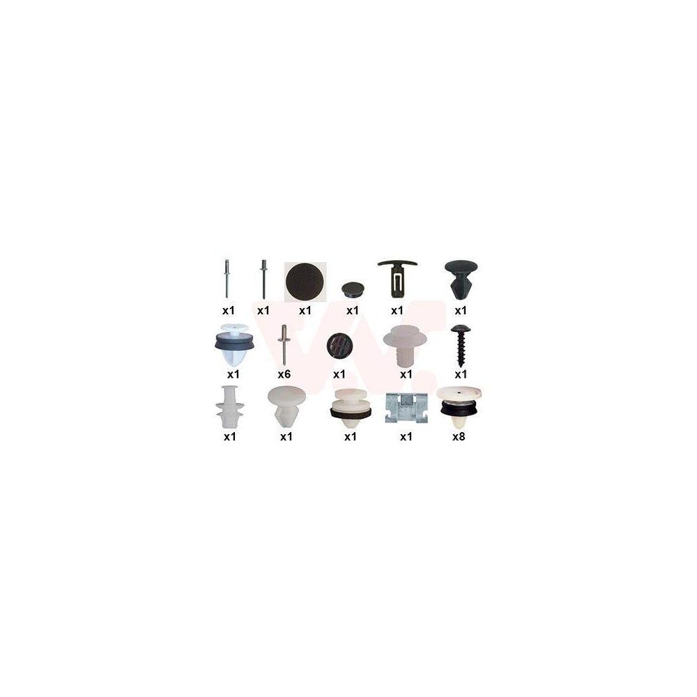 Montagesatz, Tür VAN WEZEL 4373799 für RENAULT, vorne links, vorne rechts