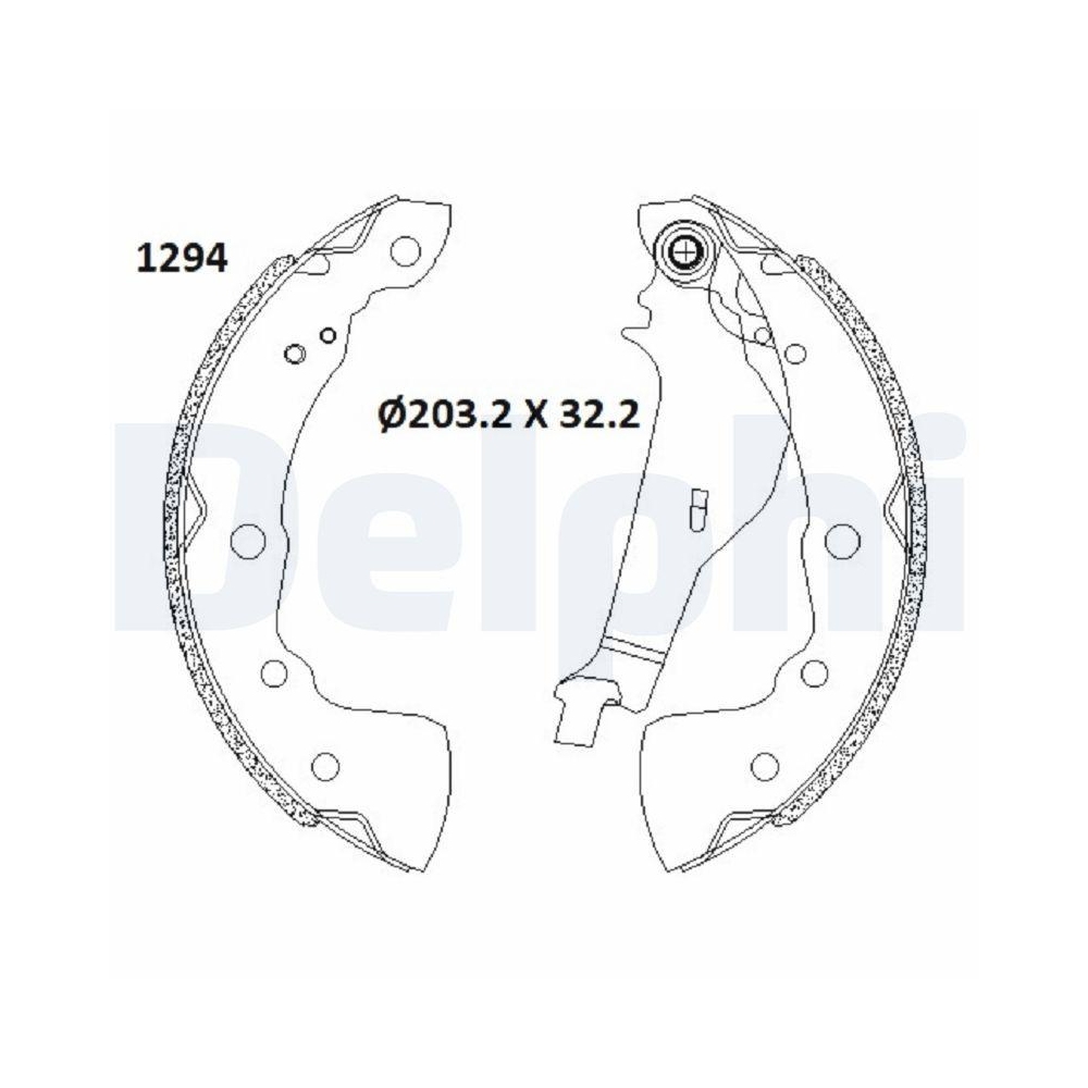 DELPHI LS2181 Bremsbackensatz f&uuml;r NISSAN, Hinterachse