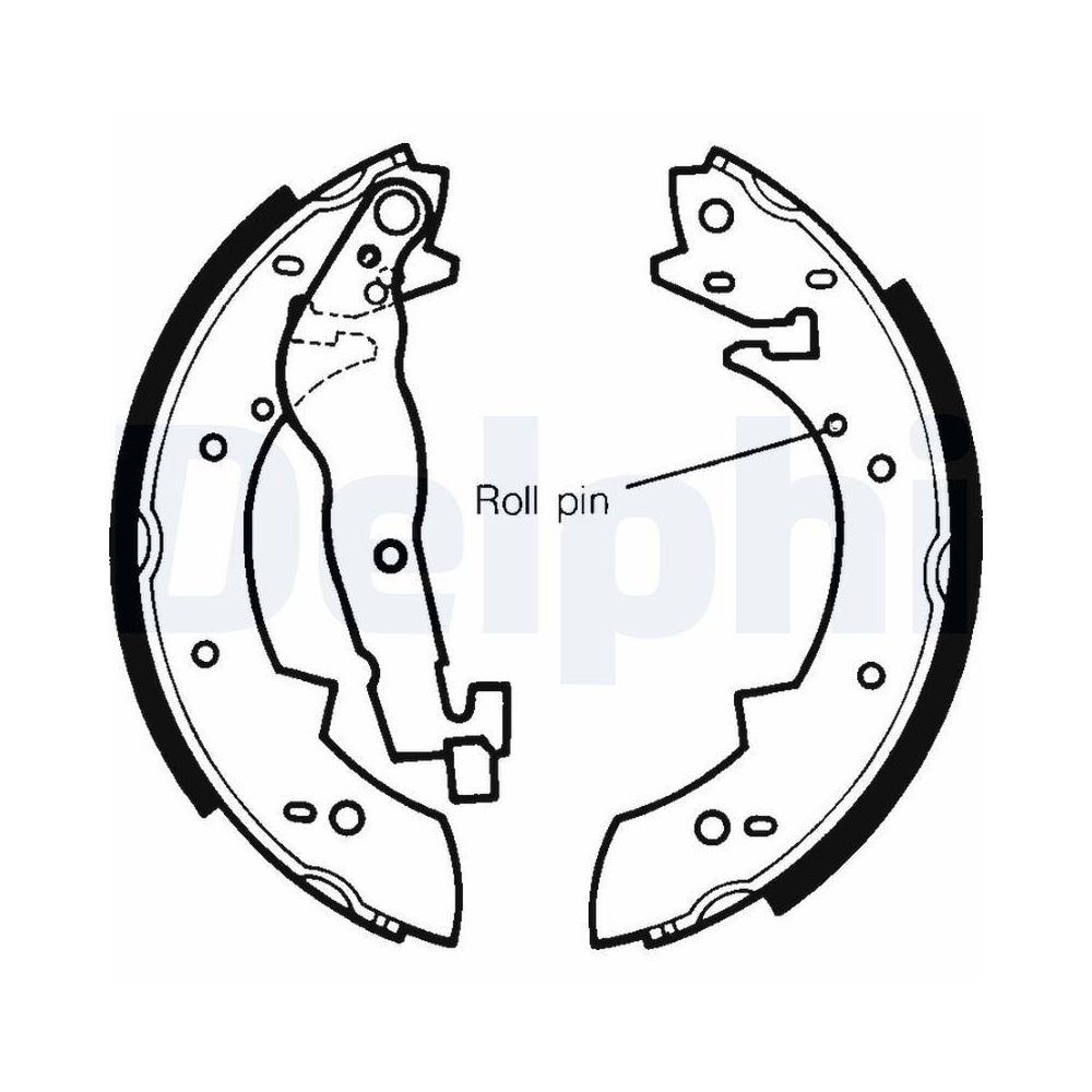 Bremsbackensatz DELPHI LS1233 für ALFA ROMEO BMW PEUGEOT RENAULT SUZUKI TALBOT