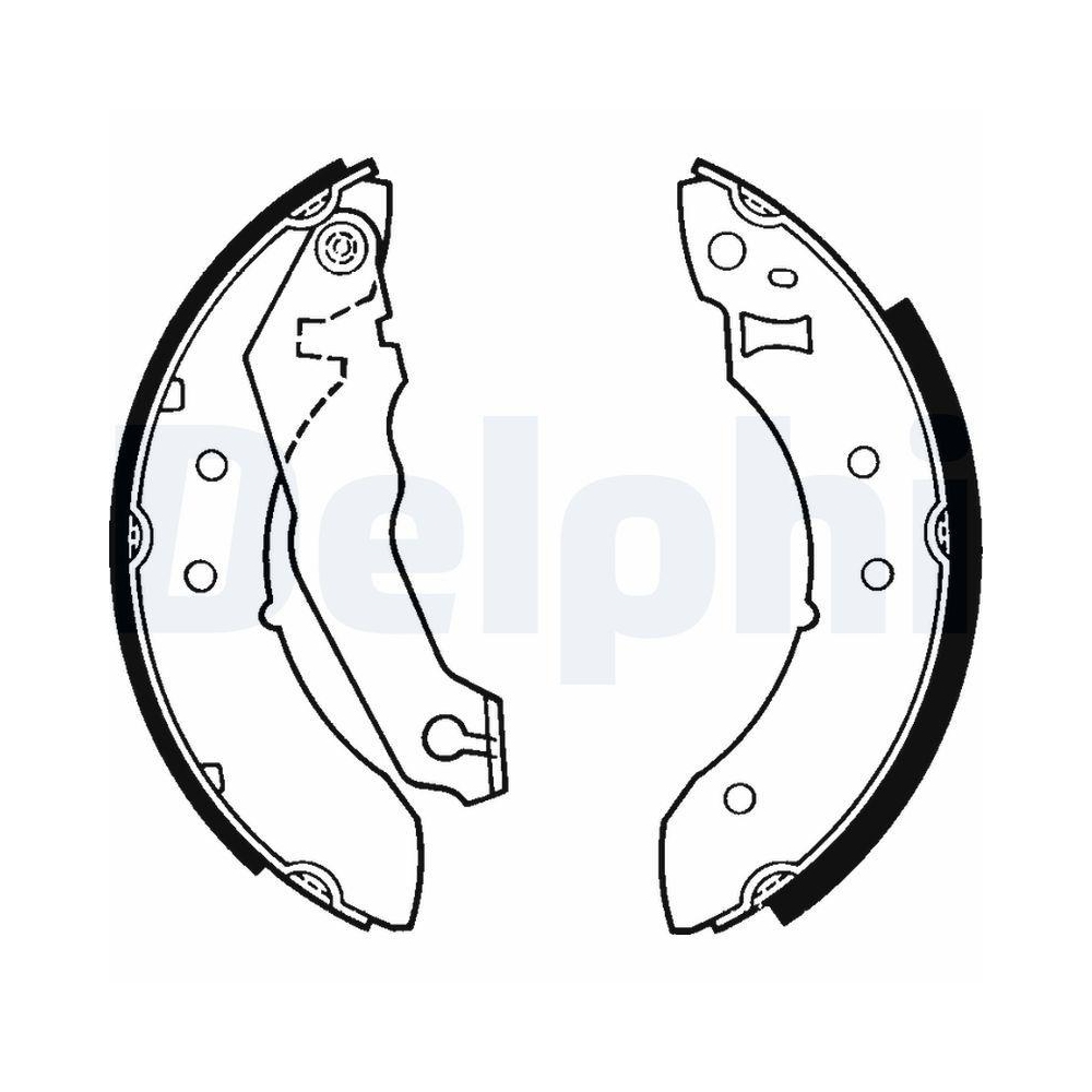 DELPHI LS1242 Bremsbackensatz für FORD, Hinterachse