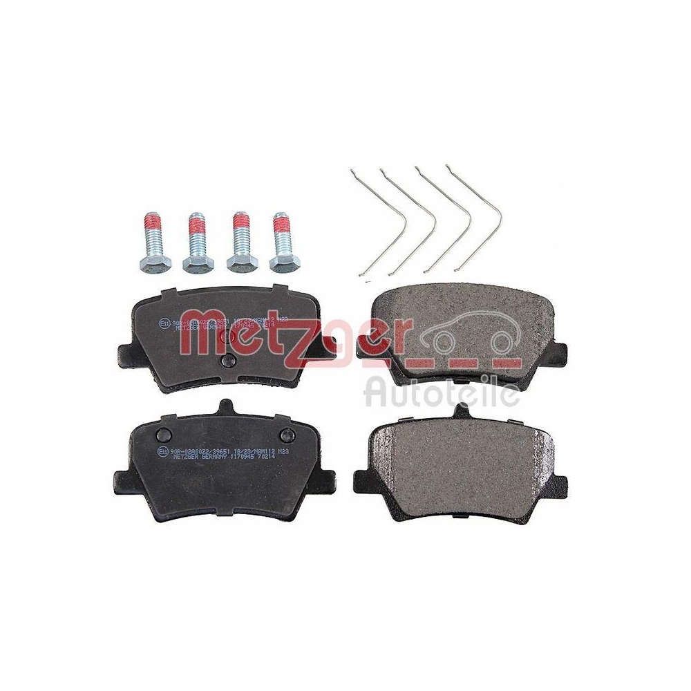 Bremsbelagsatz, Scheibenbremse METZGER 1170945 GREENPARTS f&uuml;r VOLVO, Hinterachse