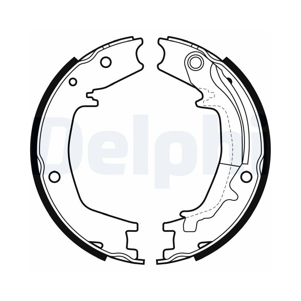Bremsbackensatz DELPHI LS1985 für HYUNDAI KIA, Hinterachse