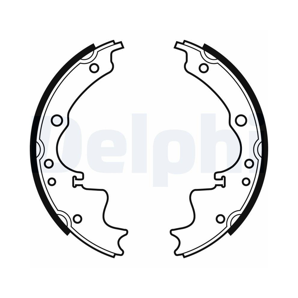 DELPHI LS1261 Bremsbackensatz f&uuml;r ALFA ROMEO BEDFORD DAF FIAT IVECO LEYLAND DAF