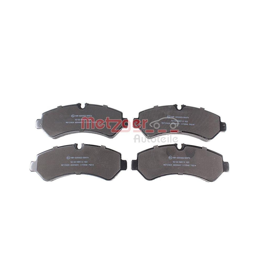 Bremsbelagsatz, Scheibenbremse METZGER 1170948 f&uuml;r MERCEDES-BENZ, Hinterachse