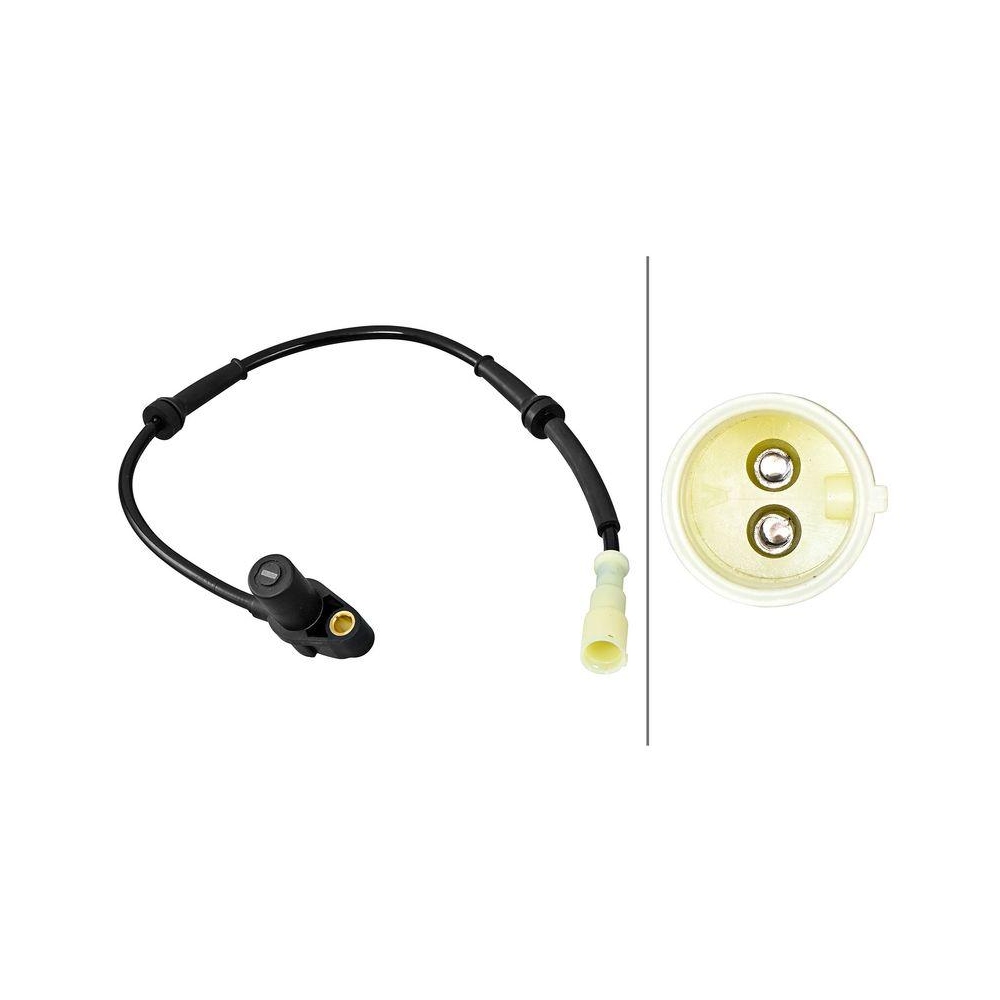HELLA Sensor, Raddrehzahl 6PU 358 217-221 für RENAULT DACIA HITACHI, Vorderachse