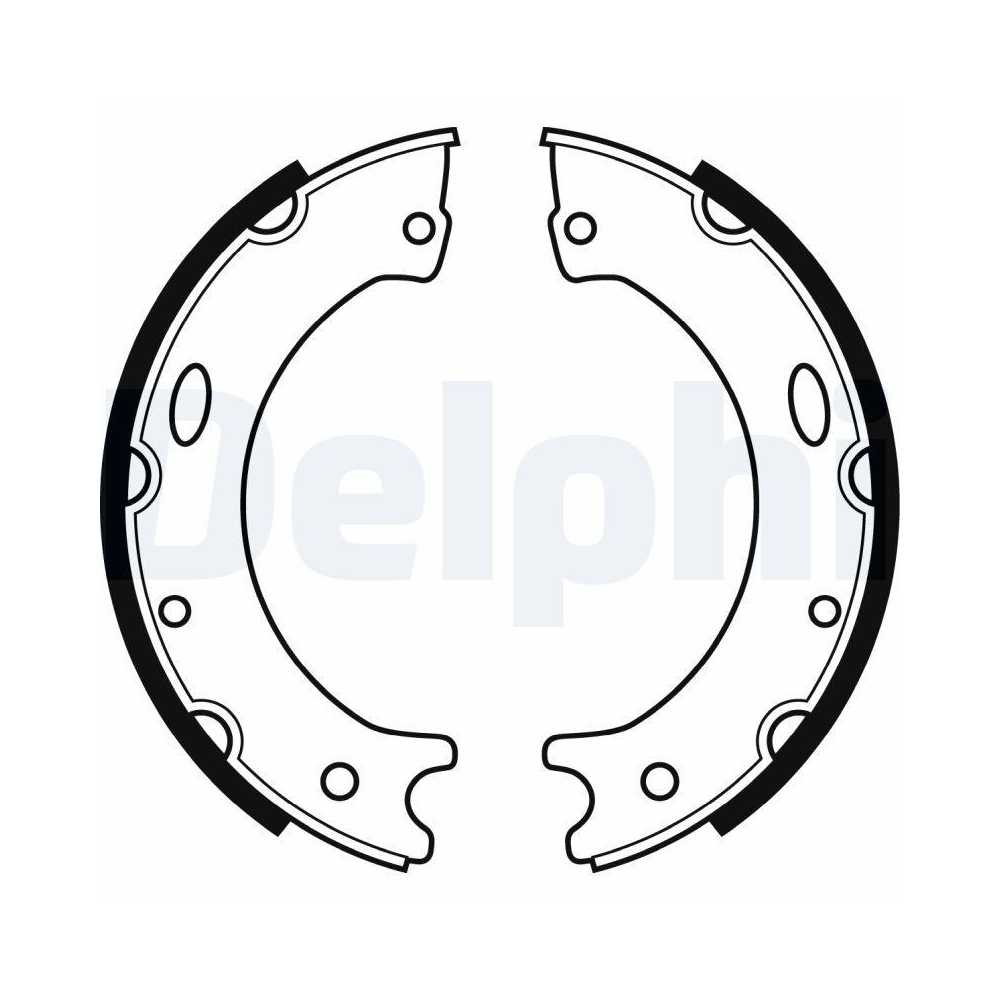 DELPHI LS1989 Bremsbackensatz, Feststellbremse f&uuml;r NISSAN, Hinterachse