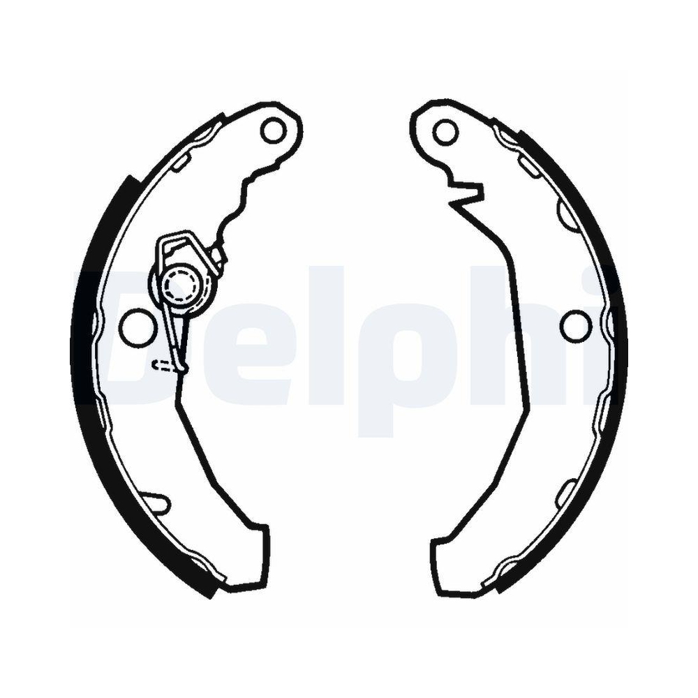 DELPHI LS1272 Bremsbackensatz für FORD, Hinterachse