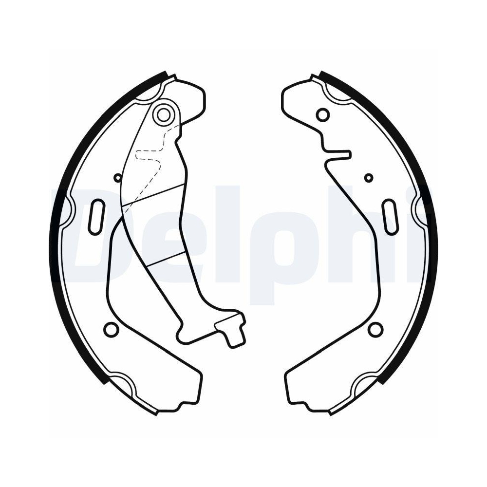 DELPHI LS1990 Bremsbackensatz für OPEL SUBARU SUZUKI VAUXHALL, Hinterachse