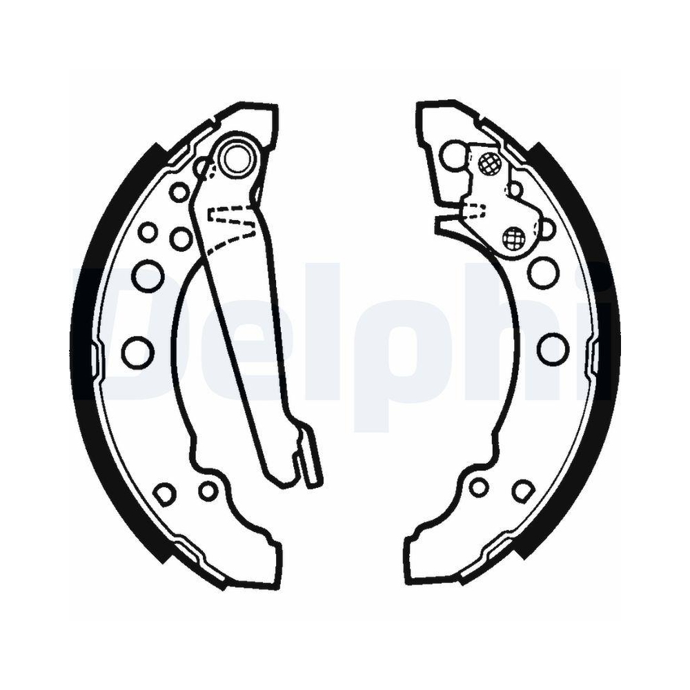 DELPHI LS1276 Bremsbackensatz f&uuml;r AUDI SEAT VW, Hinterachse