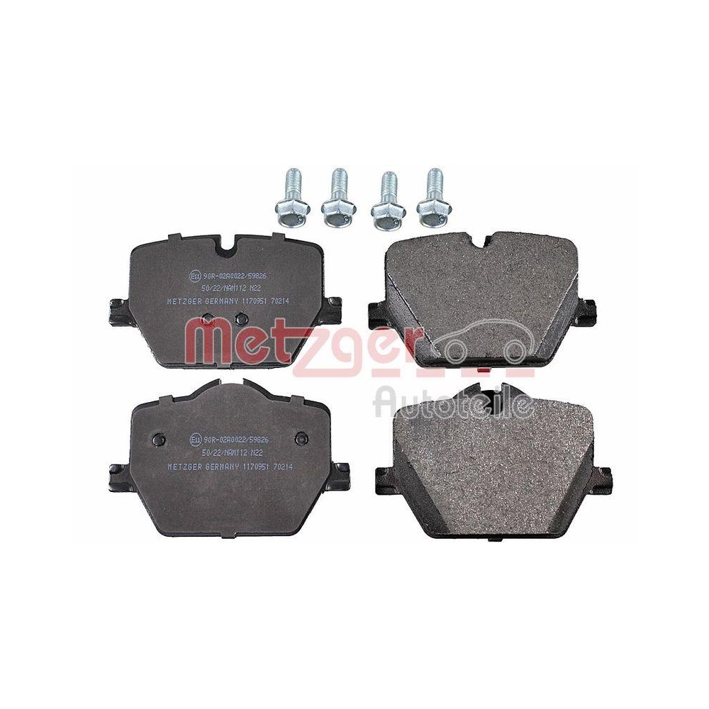 Bremsbelagsatz, Scheibenbremse METZGER 1170951 GREENPARTS f&uuml;r BMW TOYOTA