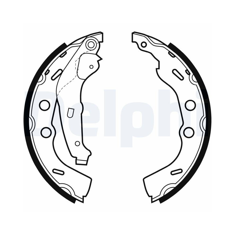DELPHI LS1993 Bremsbackensatz für SUBARU SUZUKI, Hinterachse