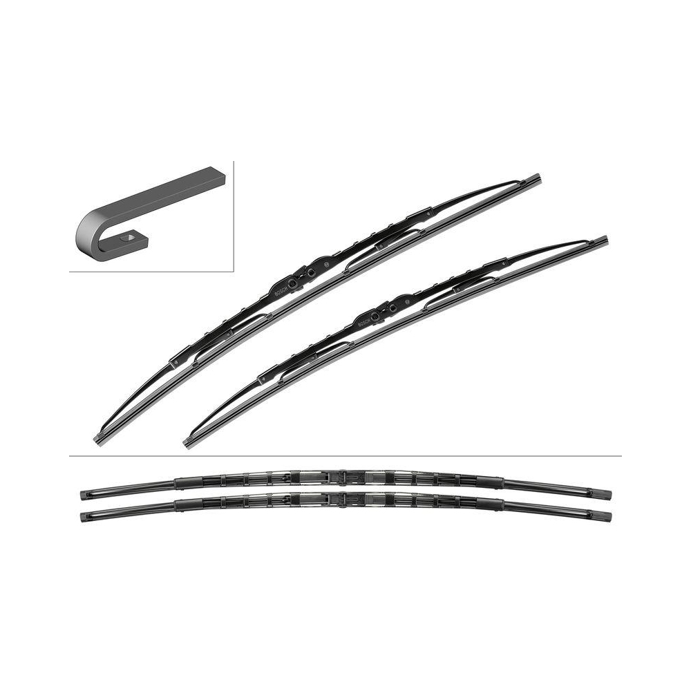 Wischblatt BOSCH 3 397 001 532 Twin für FORD, vorne