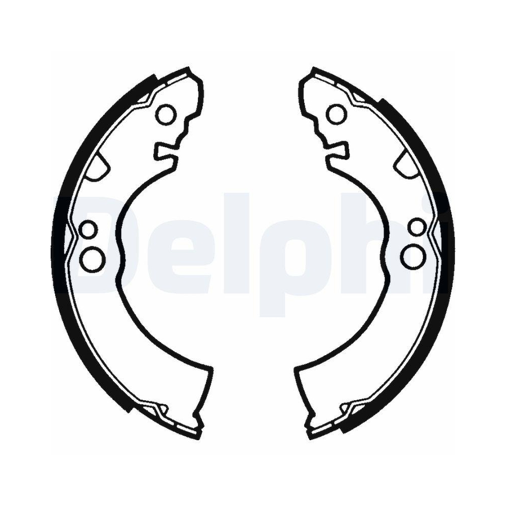 DELPHI LS1285 Bremsbackensatz für NISSAN HYUNDAI, Hinterachse