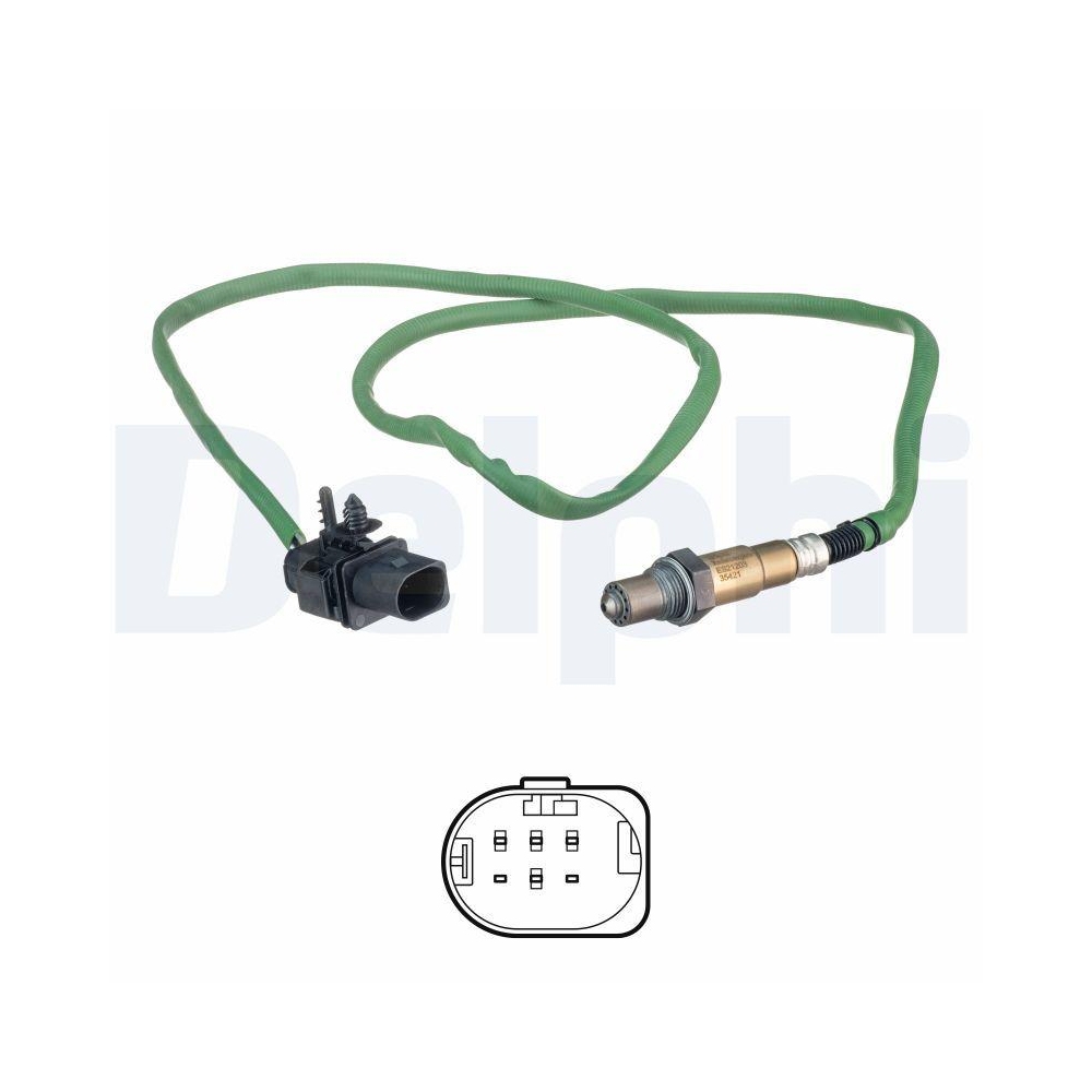 DELPHI ES21203-12B1 Lambdasonde für MERCEDES-BENZ, nach Katalysator, vorne links