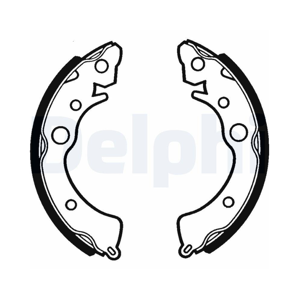 DELPHI LS1288 Bremsbackensatz für HONDA ROVER LEYLAND DAF, Hinterachse