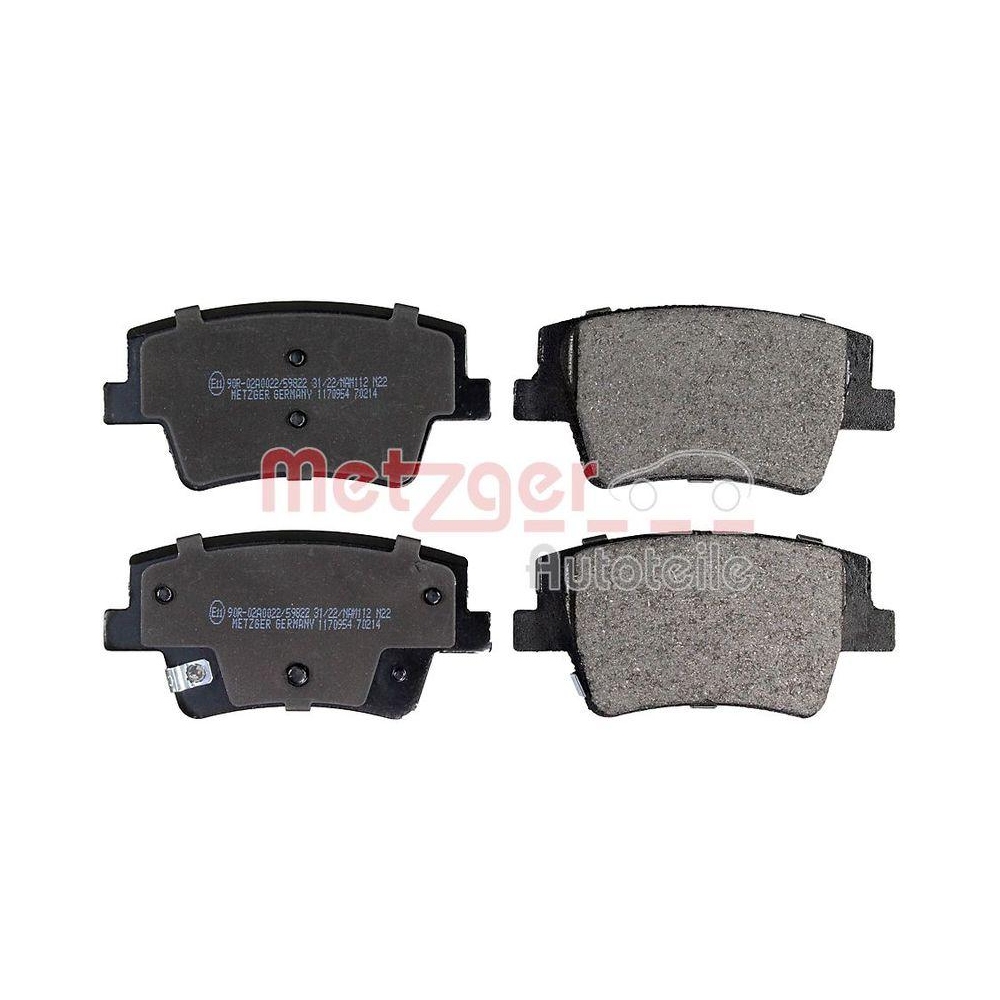 Bremsbelagsatz, Scheibenbremse METZGER 1170954 GREENPARTS f&uuml;r HYUNDAI