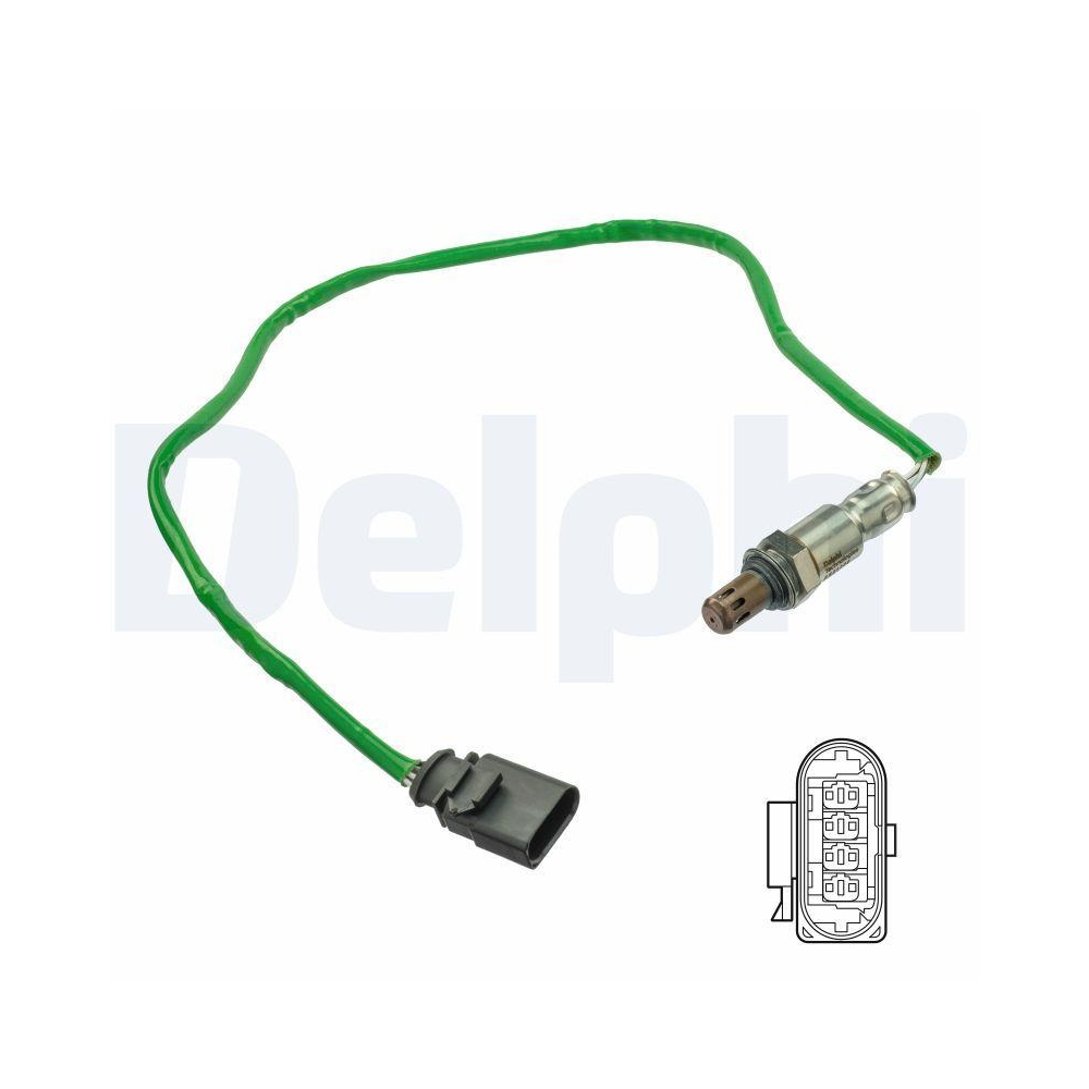 DELPHI ES21206-12B1 Lambdasonde f&uuml;r AUDI SEAT SKODA VW, nach Katalysator