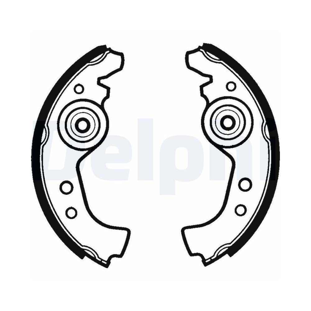 Bremsbackensatz DELPHI LS1290 für FIAT INNOCENTI LANCIA PORSCHE SEAT ZASTAVA FSO