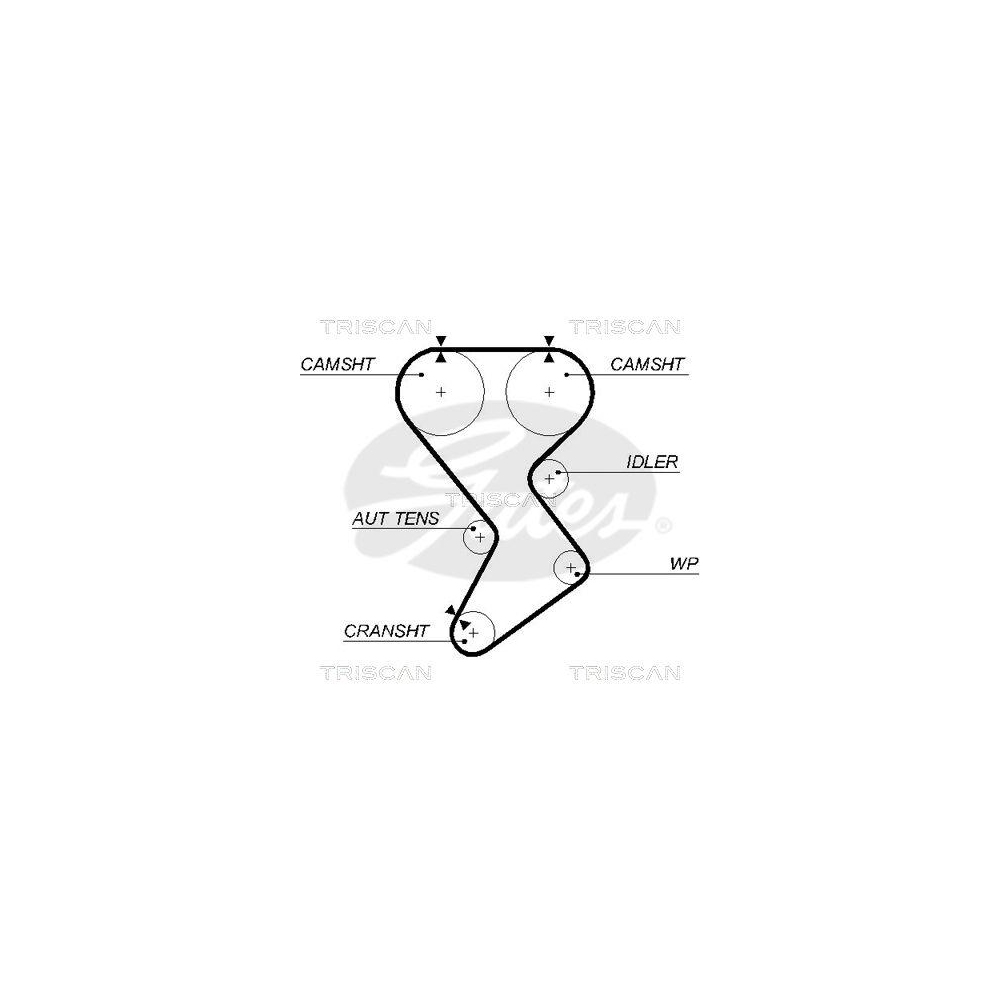 Zahnriemen TRISCAN 8645 5585xs f&uuml;r MITSUBISHI