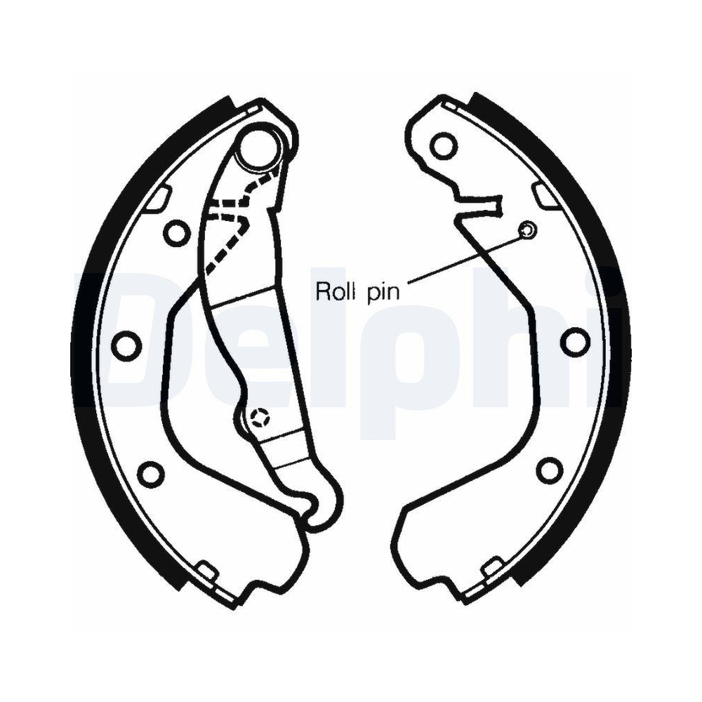 Bremsbackensatz DELPHI LS1292 für BEDFORD OPEL VAUXHALL, Hinterachse
