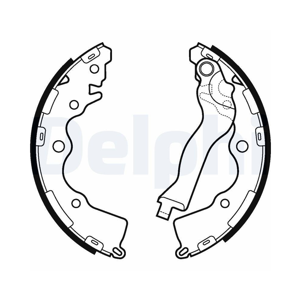 DELPHI LS2110 Bremsbackensatz für KIA, Hinterachse