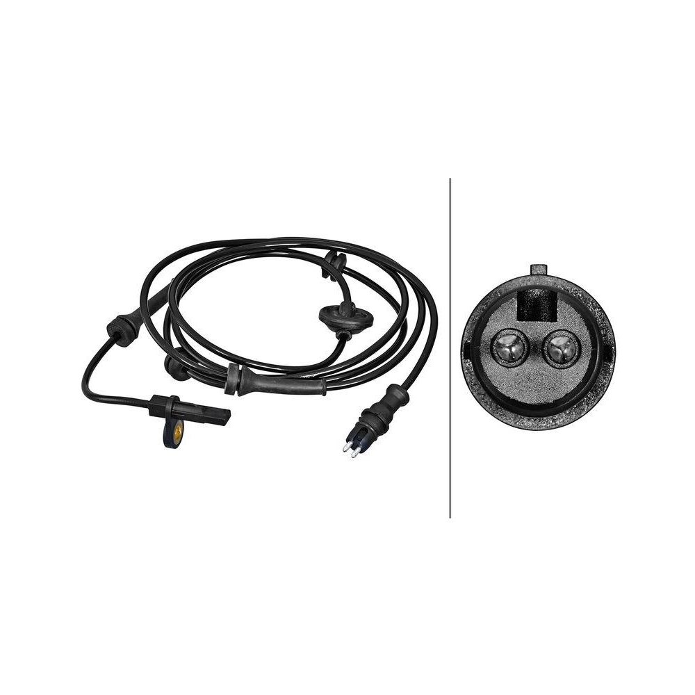 HELLA Sensor, Raddrehzahl 6PU 358 217-301 f&uuml;r ALFA ROMEO FIAT, Hinterachse