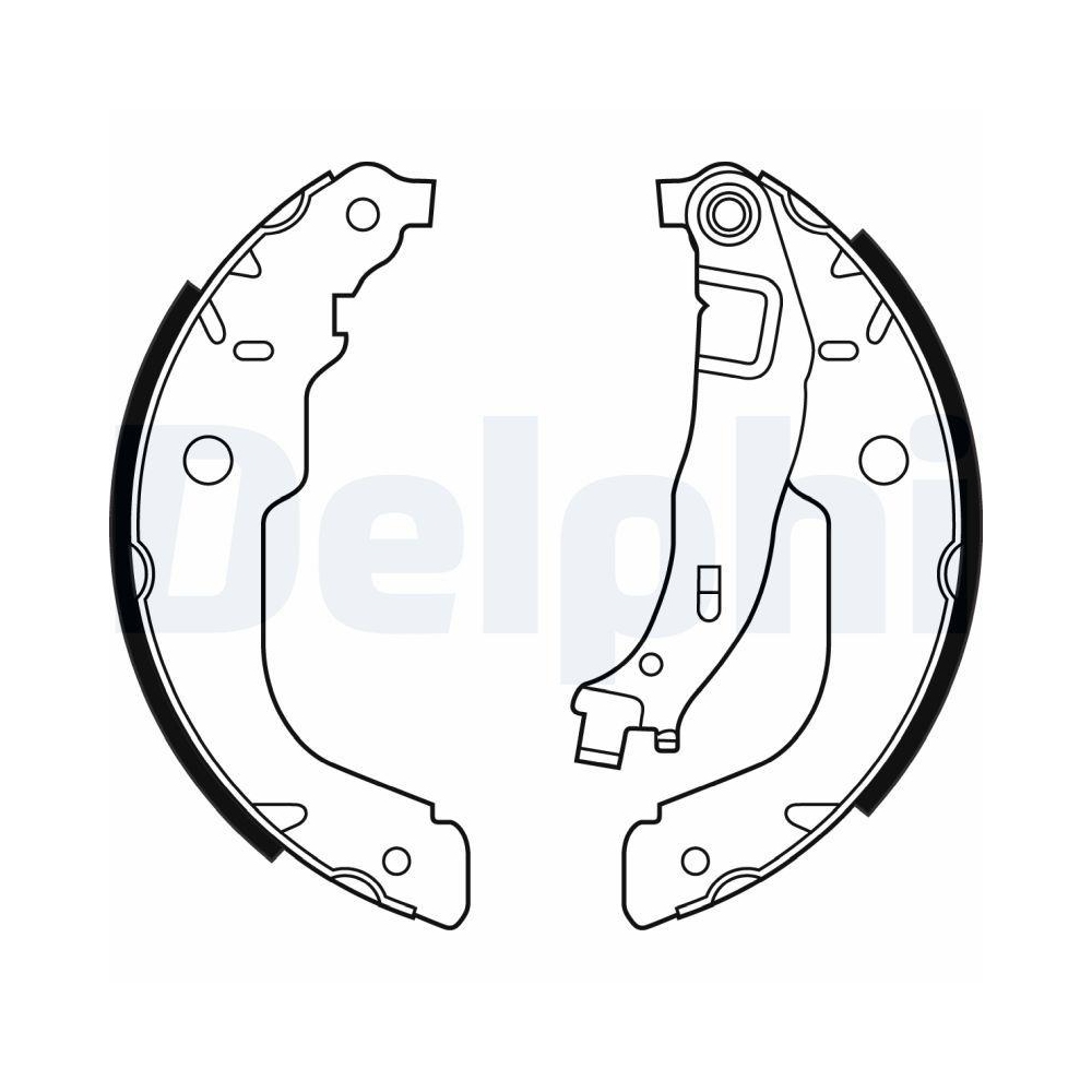 DELPHI LS2000 Bremsbackensatz f&uuml;r CITRO&Euml;N PEUGEOT DS, Hinterachse, Vorderachse