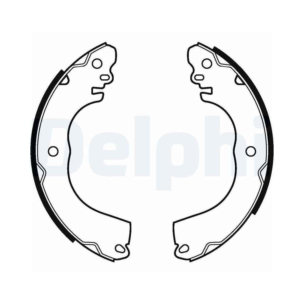 DELPHI LS2111 Bremsbackensatz f&uuml;r MITSUBISHI, Hinterachse