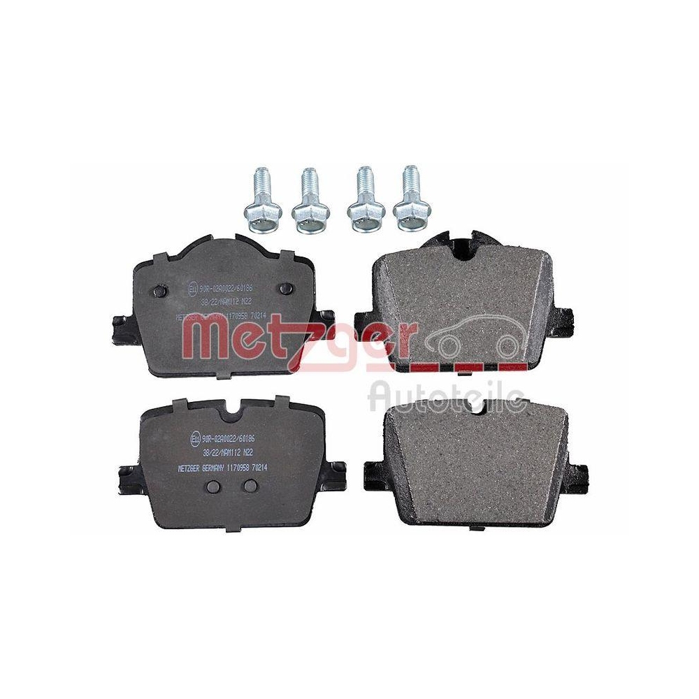 Bremsbelagsatz, Scheibenbremse METZGER 1170958 GREENPARTS f&uuml;r BMW, Hinterachse