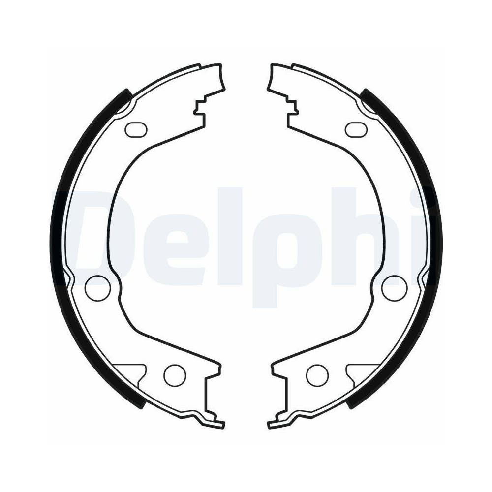 DELPHI LS2001 Bremsbackensatz, Feststellbremse f&uuml;r HYUNDAI KIA, Hinterachse