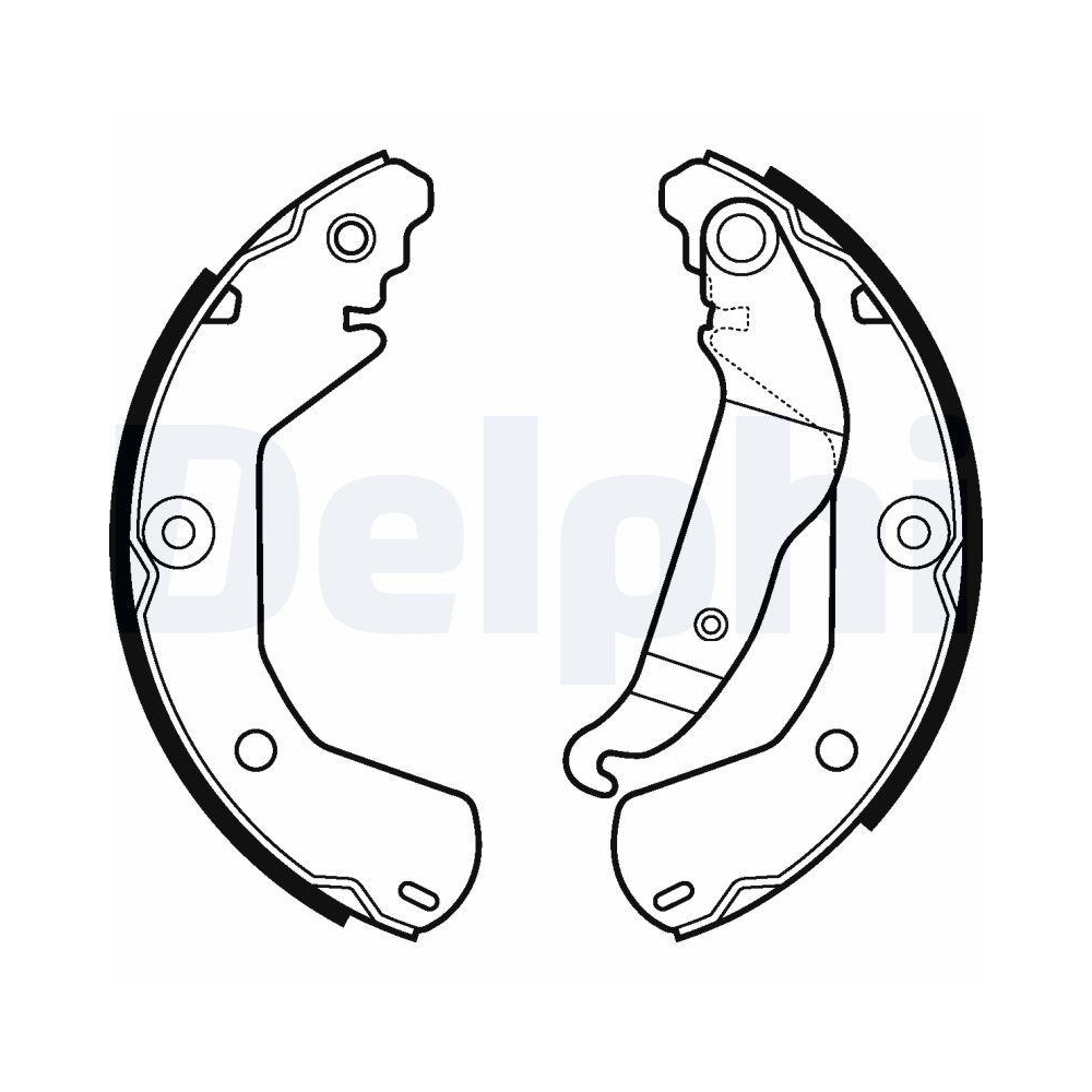 DELPHI LS2112 Bremsbackensatz für HONDA CHEVROLET, Hinterachse