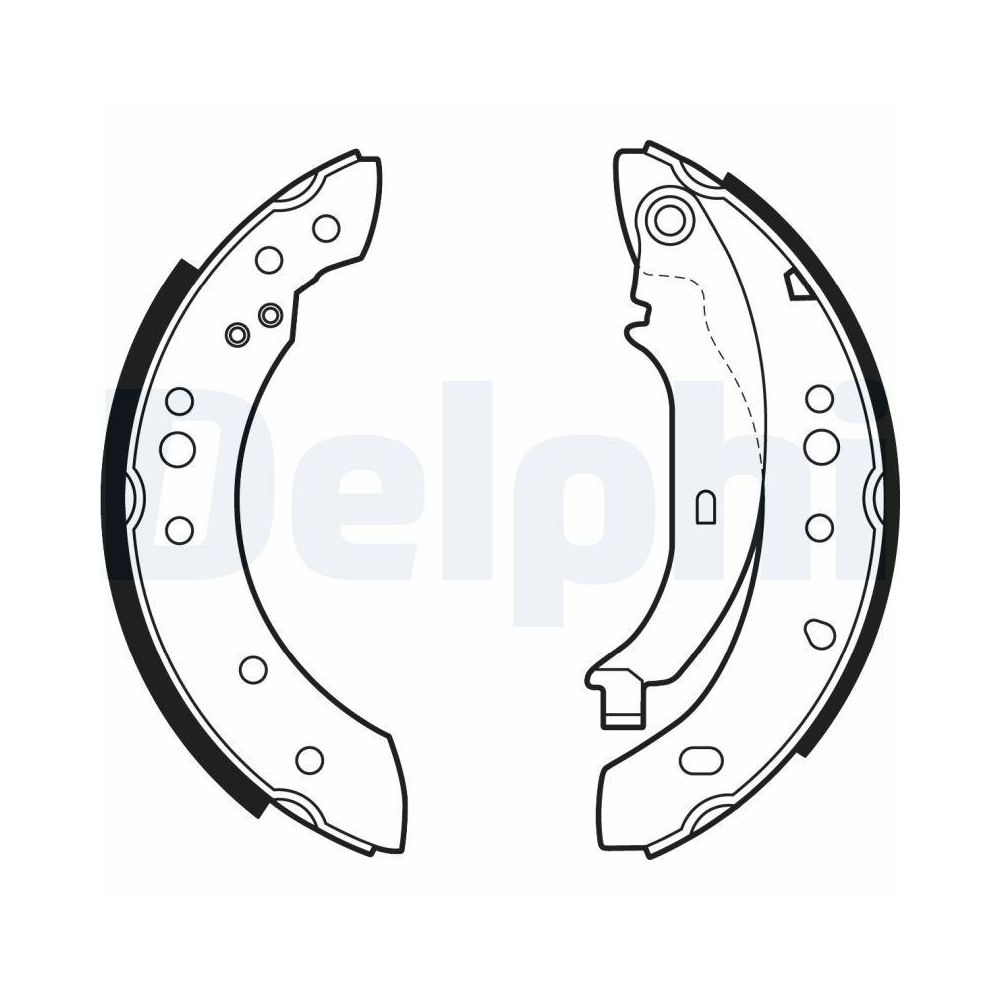 DELPHI LS2002 Bremsbackensatz f&uuml;r RENAULT, Hinterachse