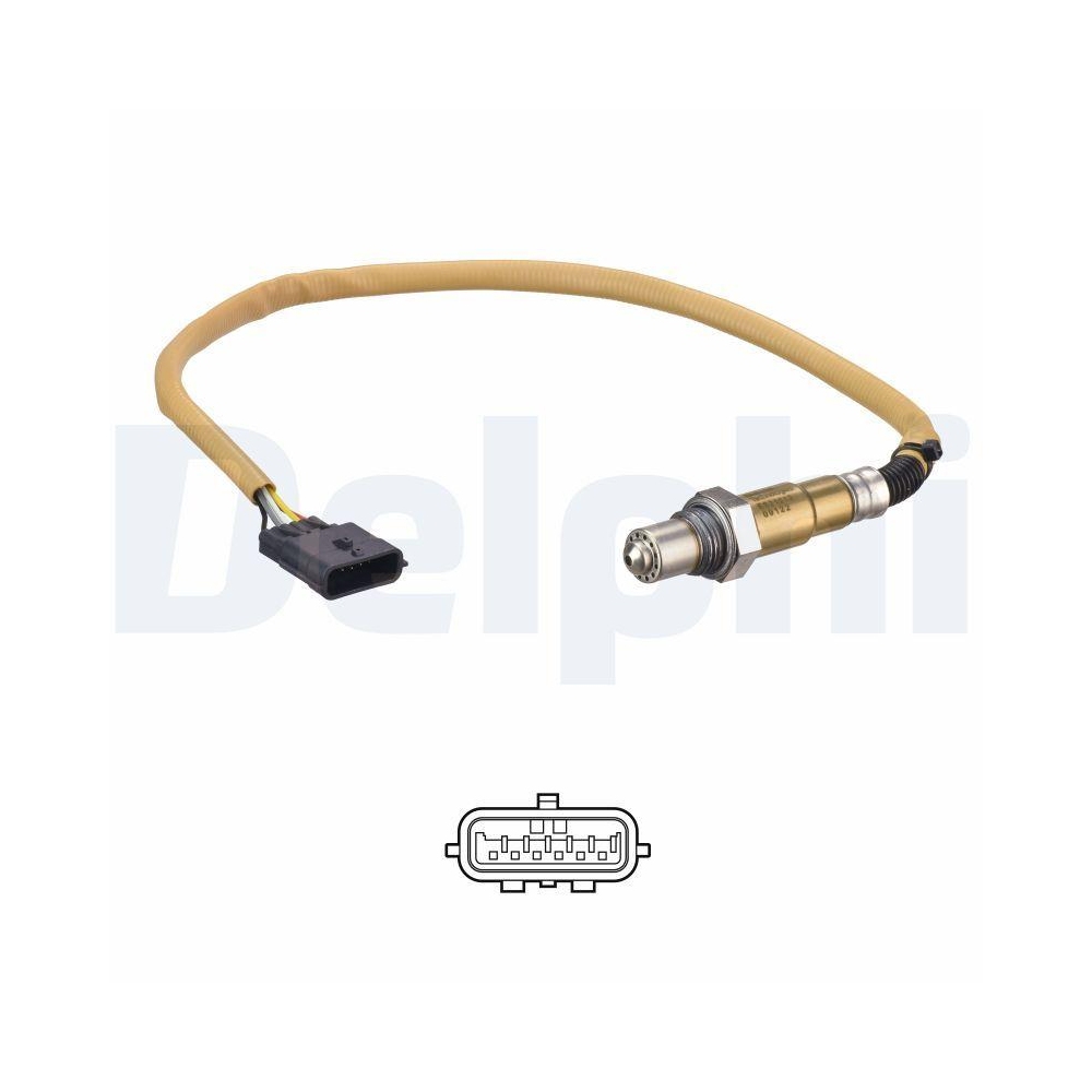 DELPHI ES21213-12B1 Lambdasonde f&uuml;r RENAULT DACIA, nach Katalysator, oben, vorne