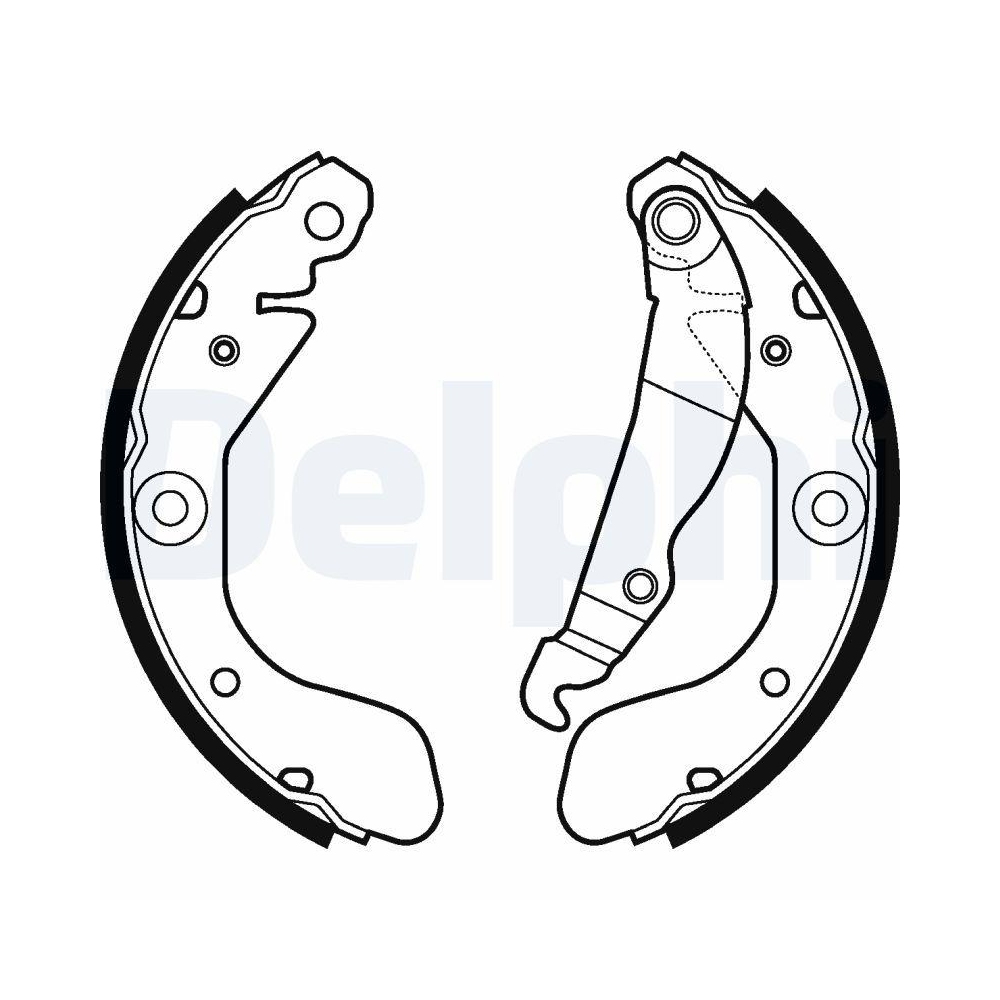 DELPHI LS2114 Bremsbackensatz f&uuml;r CHEVROLET, Hinterachse